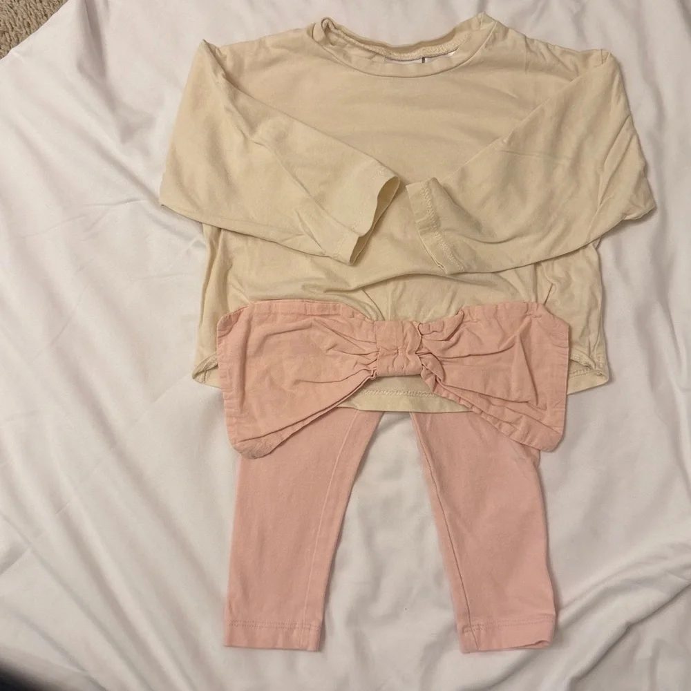 Zara Cream Toddler Top Set